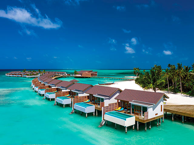 ATMOSPHERE KANIFUSHI MALDIVES AERIAL VIEW WATER VILLA JETTY 03 Gallery